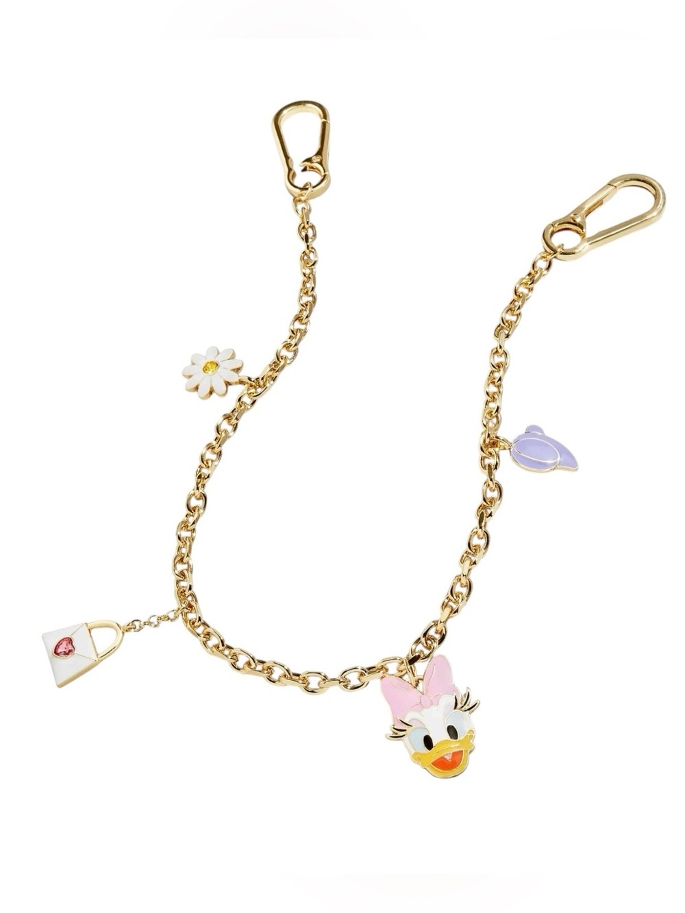 BaubleBar Disney Daisy Duck Motif Bag Charm NWT + Original Pouch 💗🔑